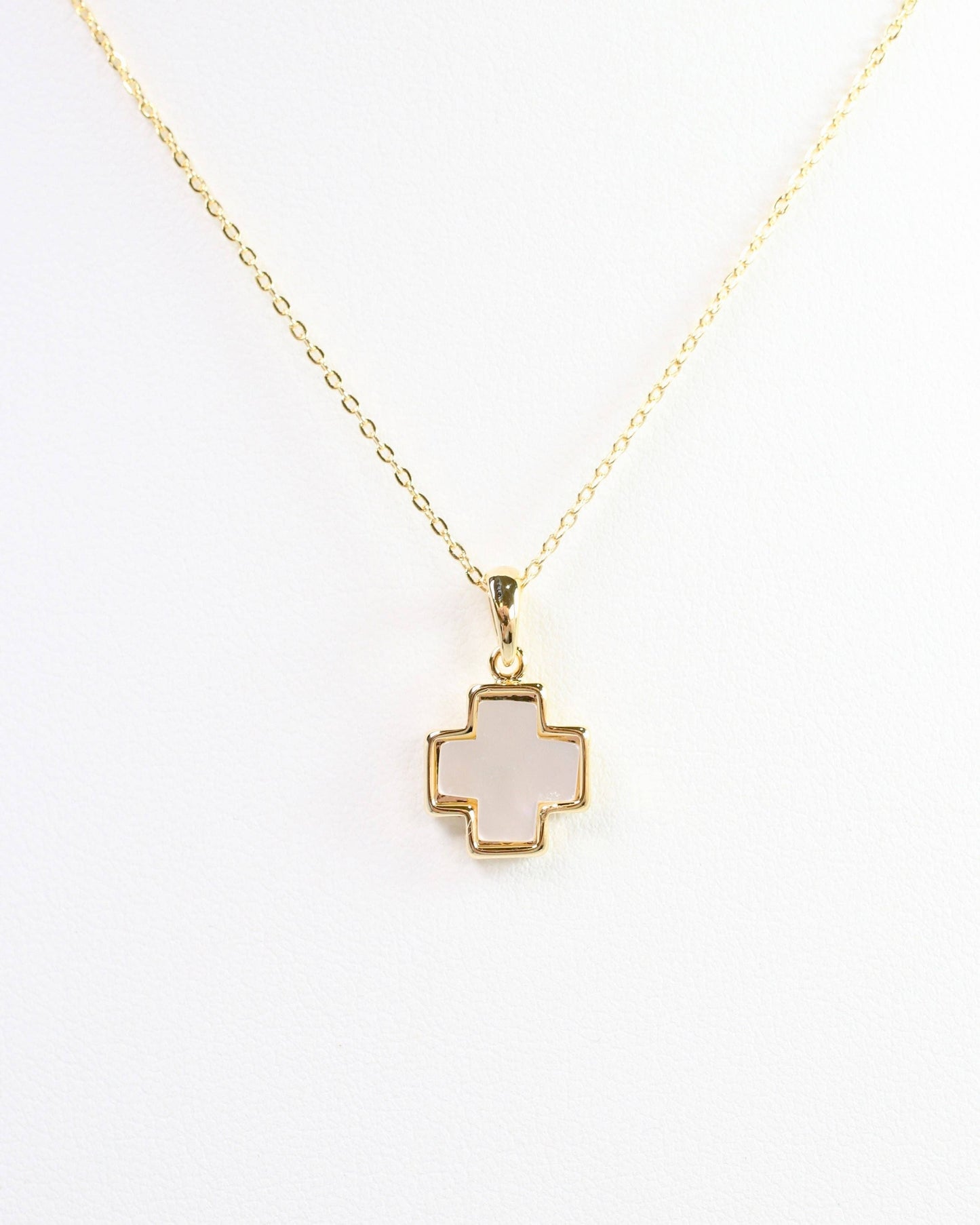 Shelby Cross Necklace Gold