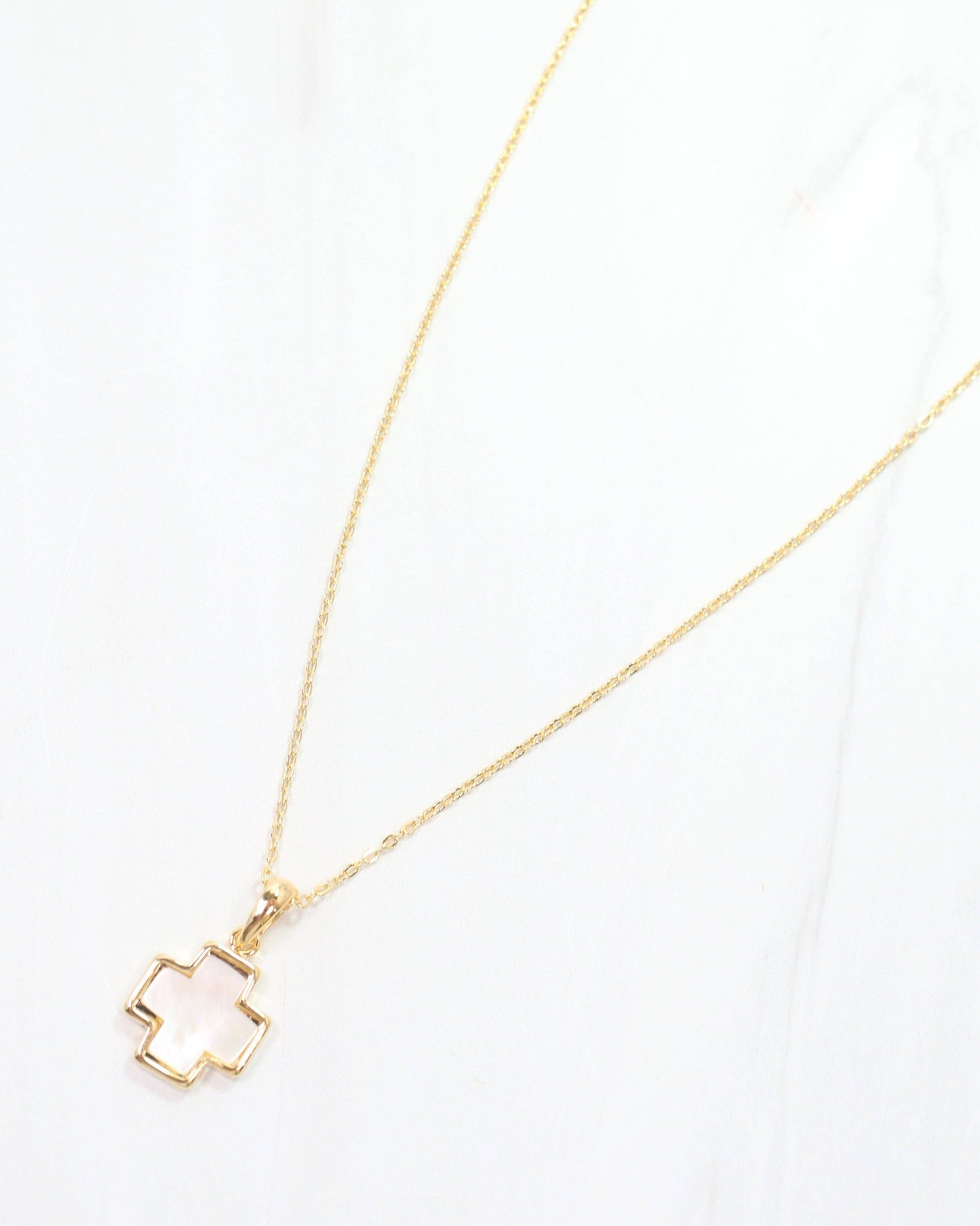 Shelby Cross Necklace Gold