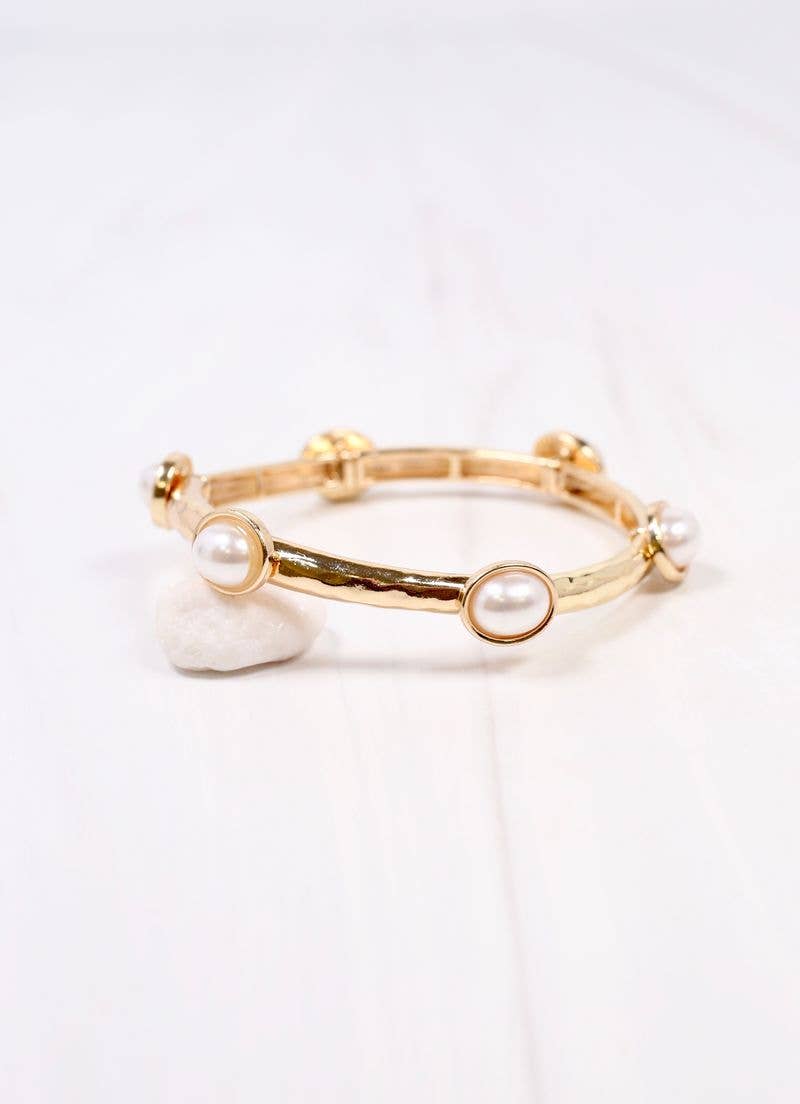 Piers Stretch Bracelet with Pearls
