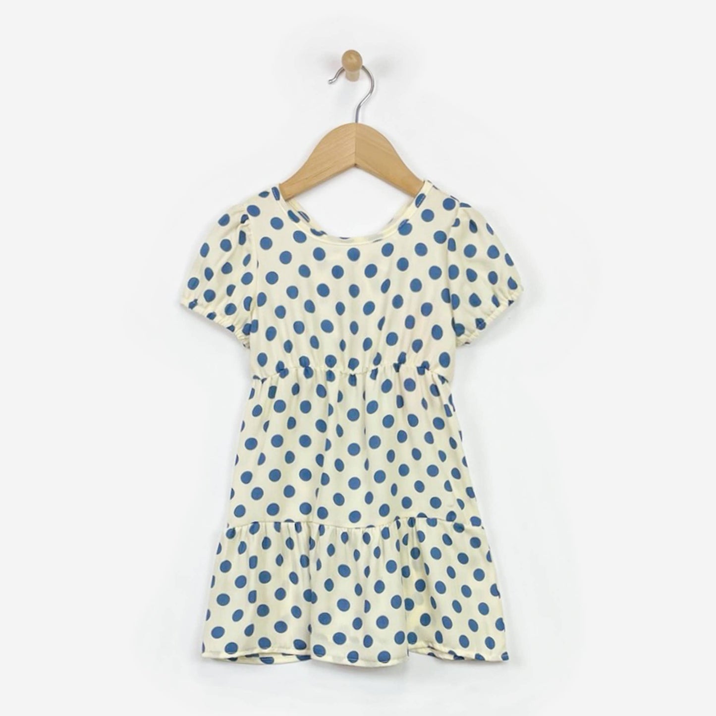 TODDLER KIDS GIRLS PUFF SLEEVE TIE BACK