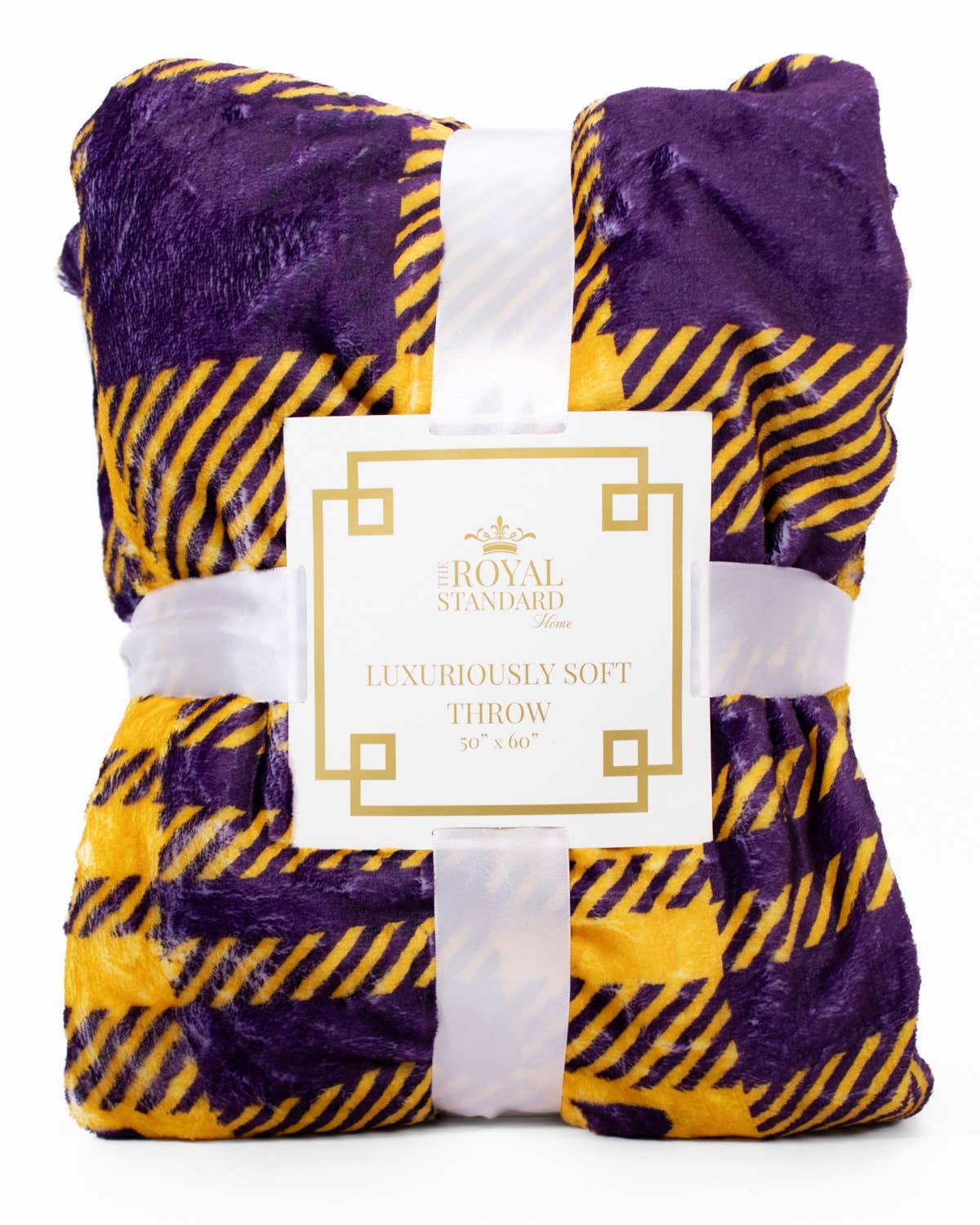 Louisiana Plaid Throw Purple/Yellow 50x60