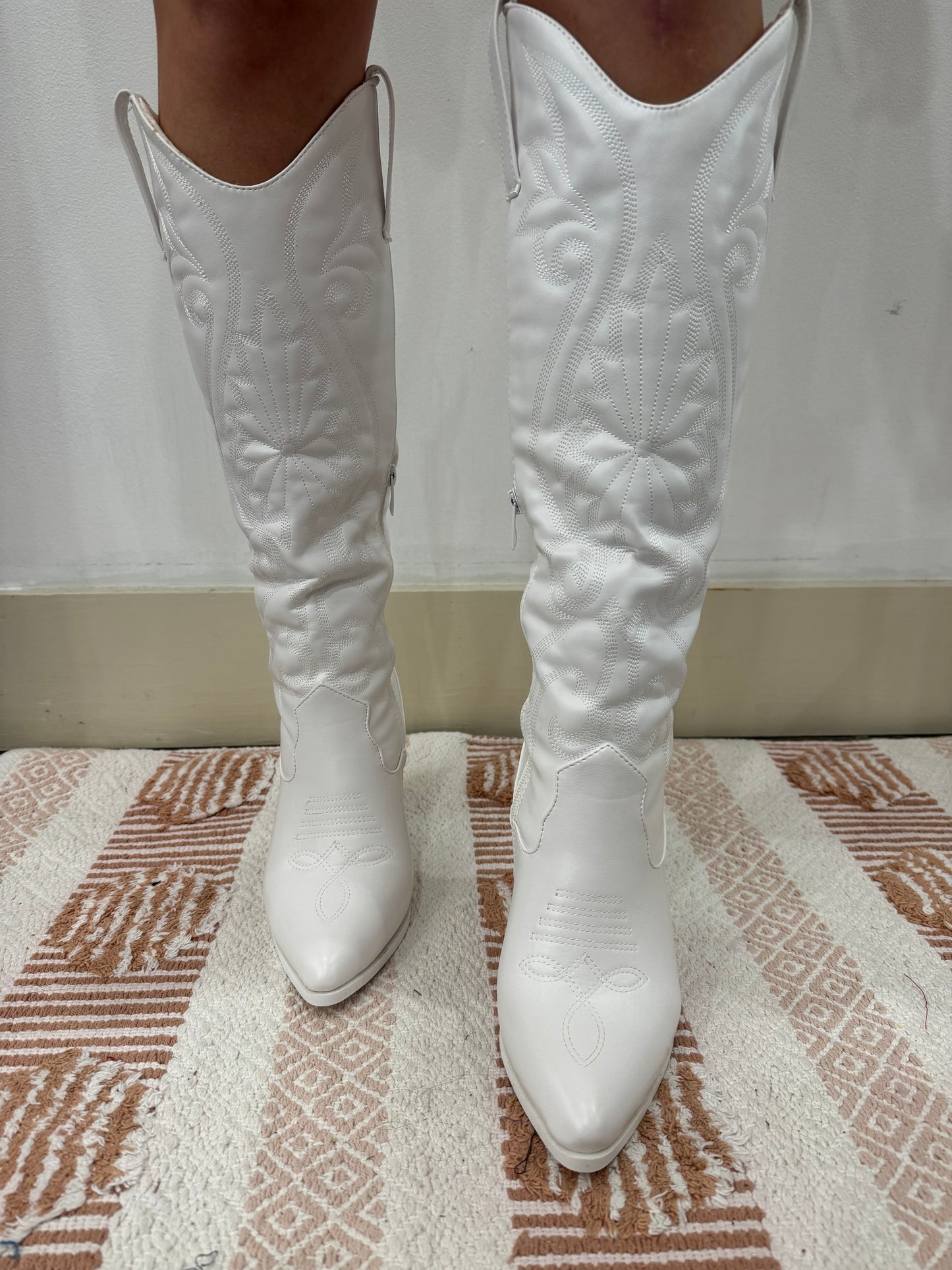 White Western Boots