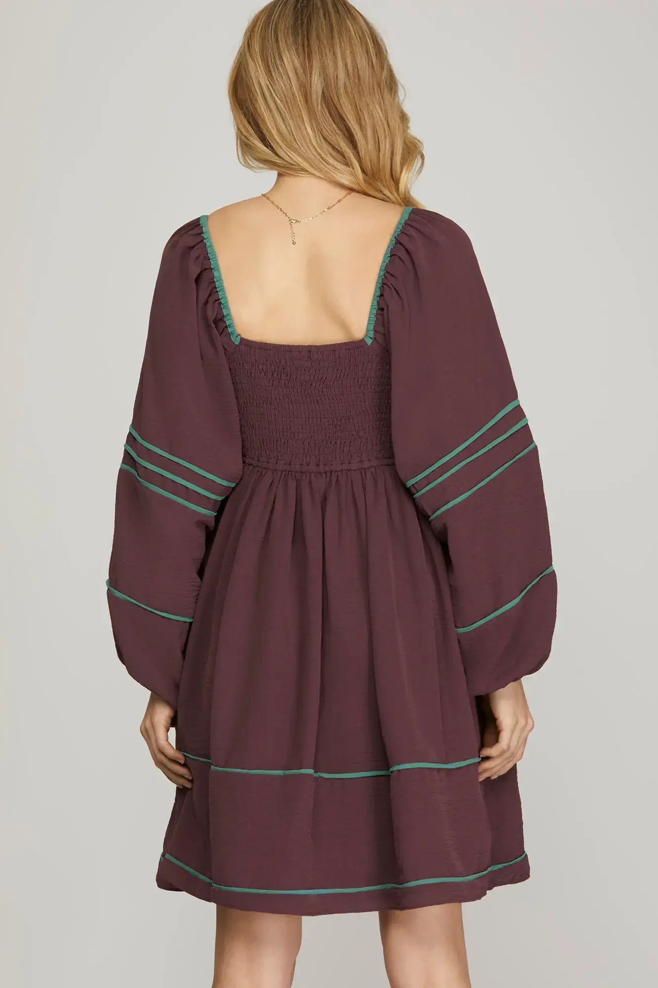 Lyla Long Slv. Contrast Dress