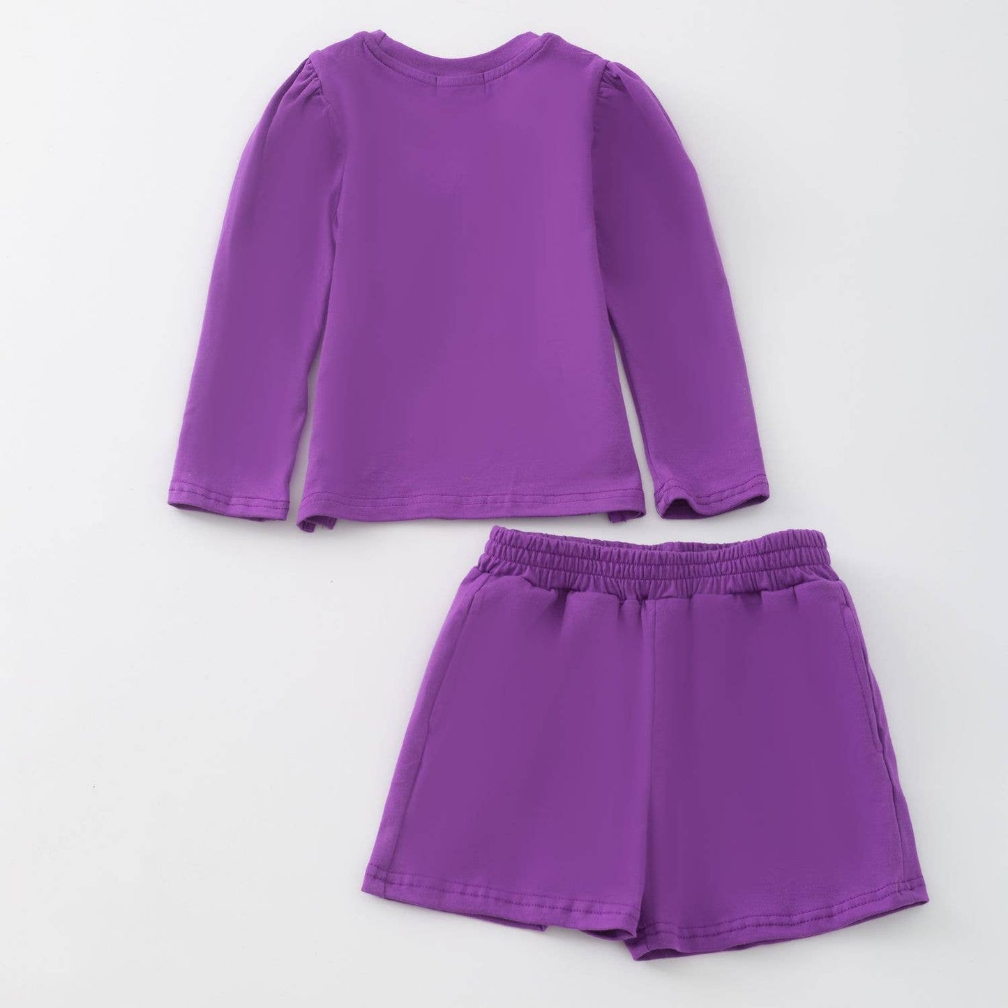 Girls Purple Sparkle Cheer Set