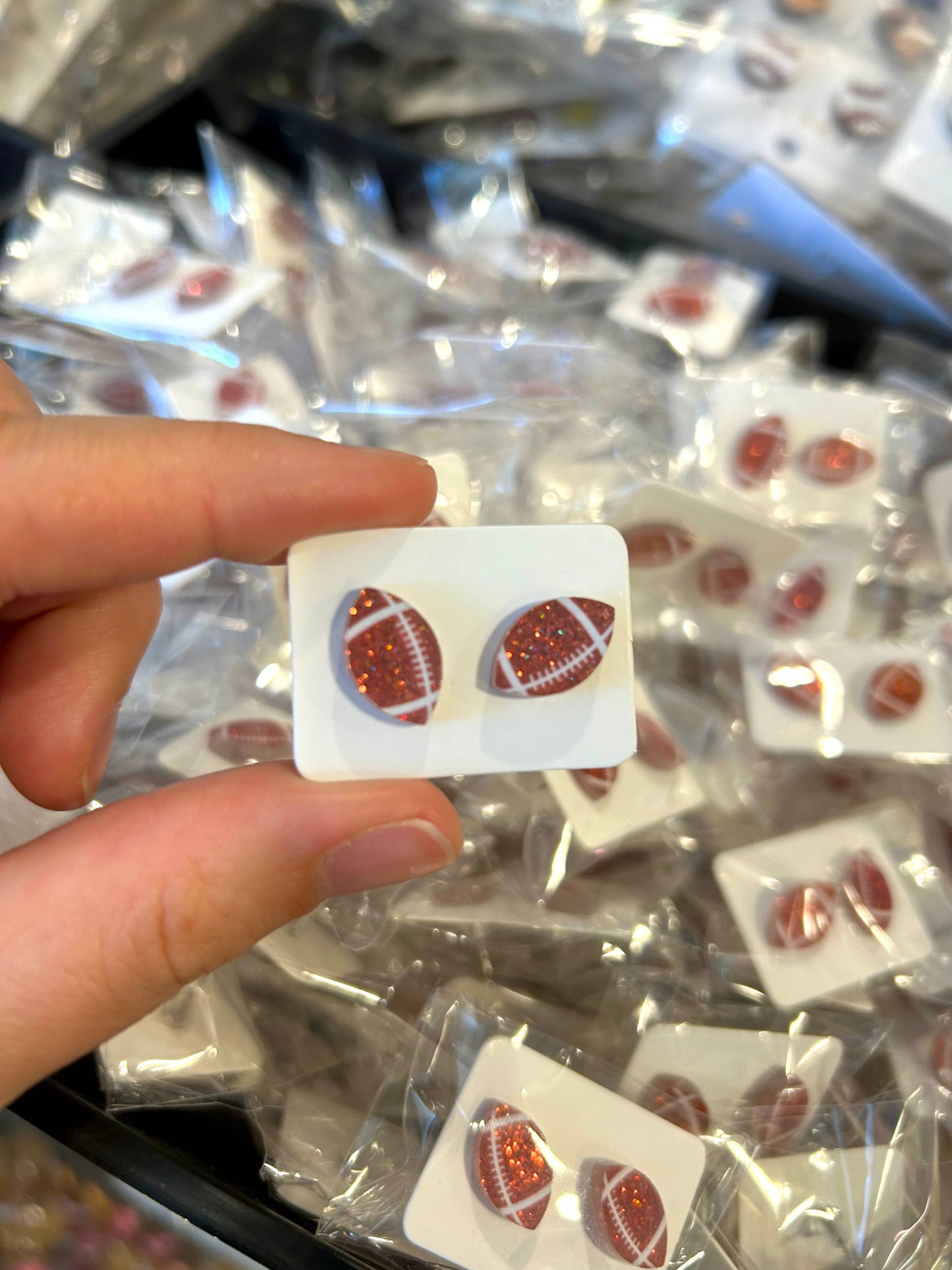 Football Stud Earrings