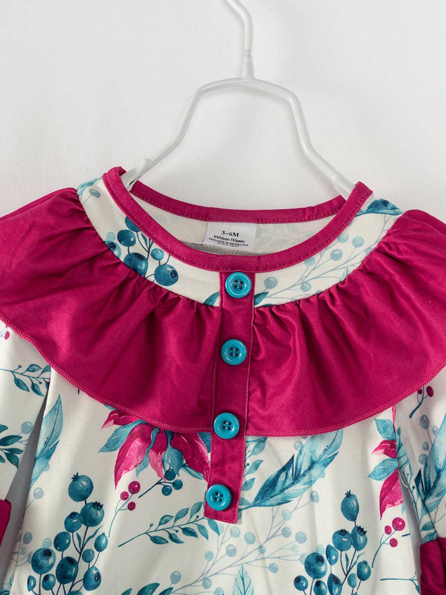 Flower Ruffle Baby Girl Romper