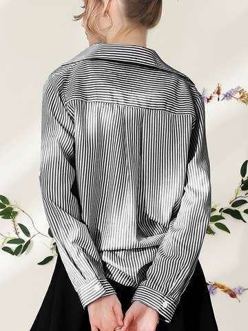 Striped Button Down Long Sleeve Collared Shirts