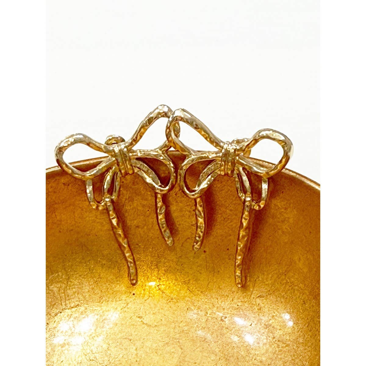 Hammered Bow Earrings