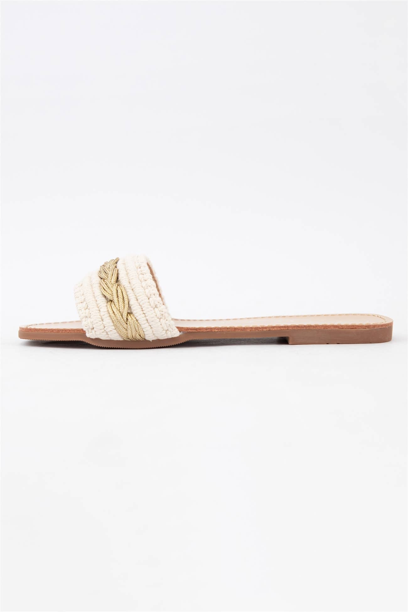 SALMA Woven Strap Braided Slide