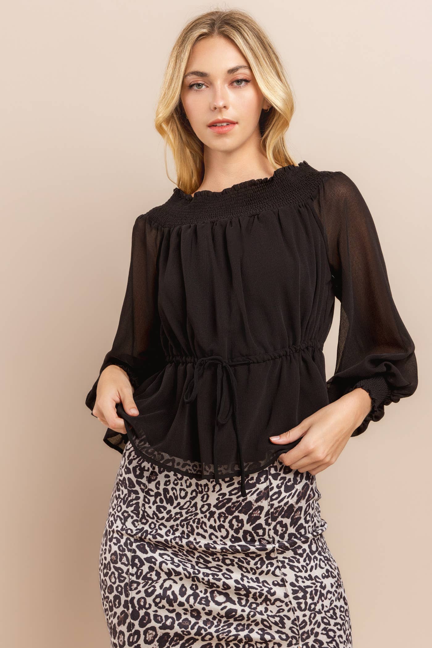 Off Shoulder Long Sleeve Top
