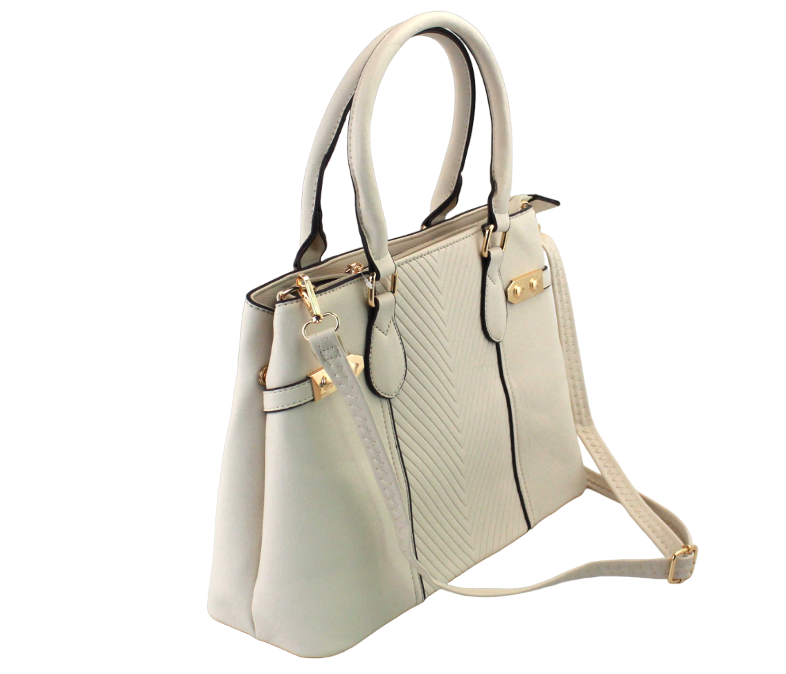 PU Bag With Golden Metal Side Clips