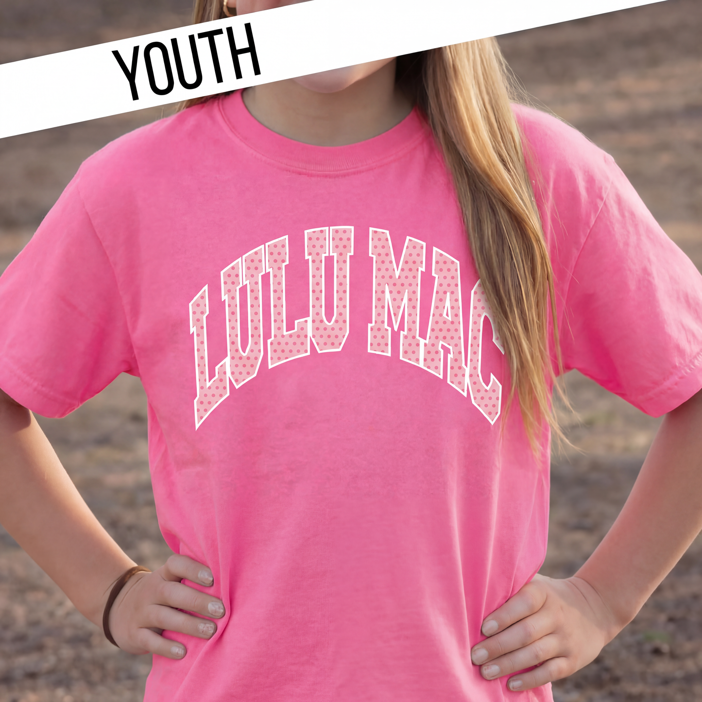 Lulu Mac Dot Youth Comfort Colors Tee (Multiple Colors)