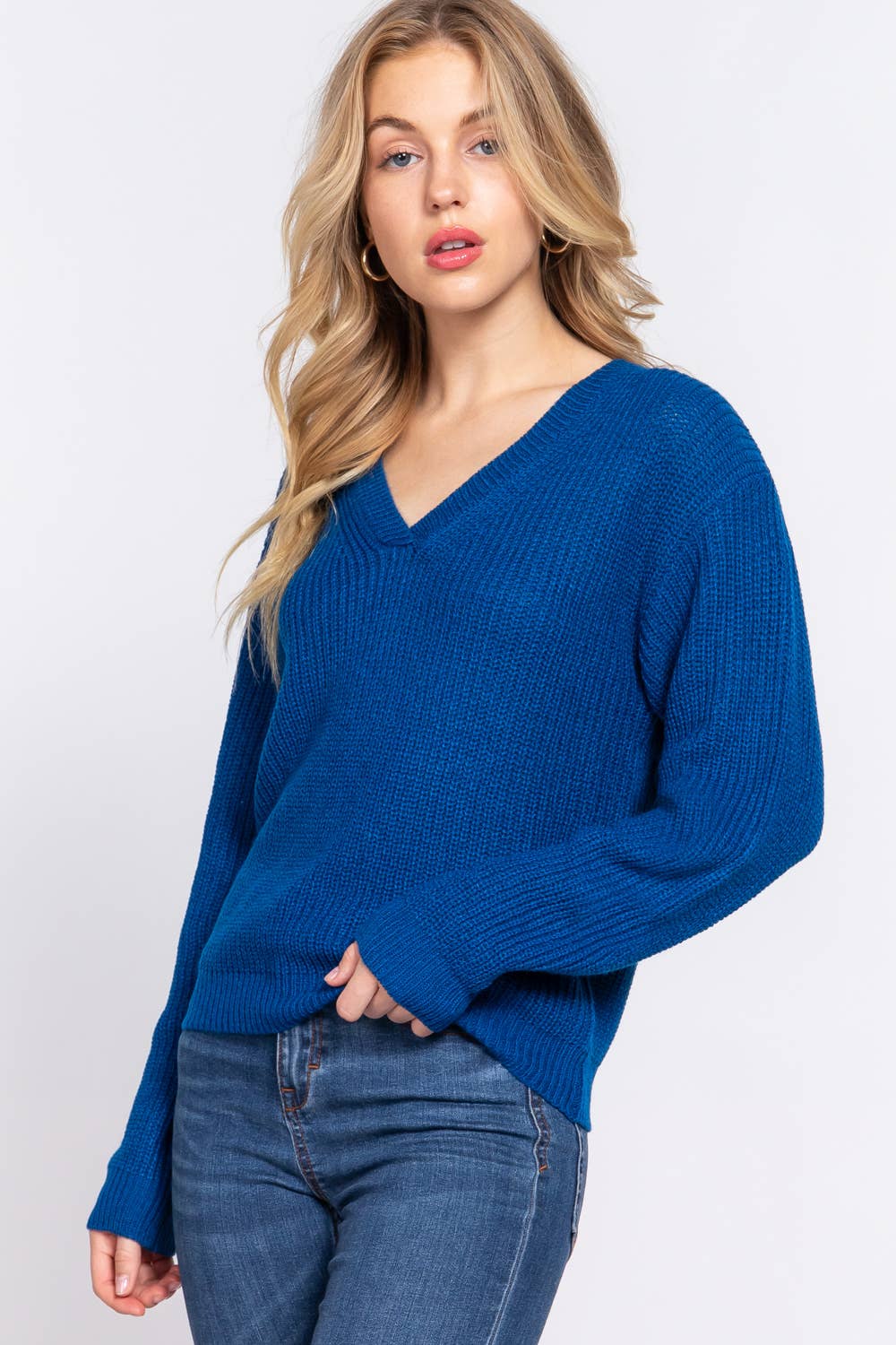 Long Sleeve V-neck Sweater
