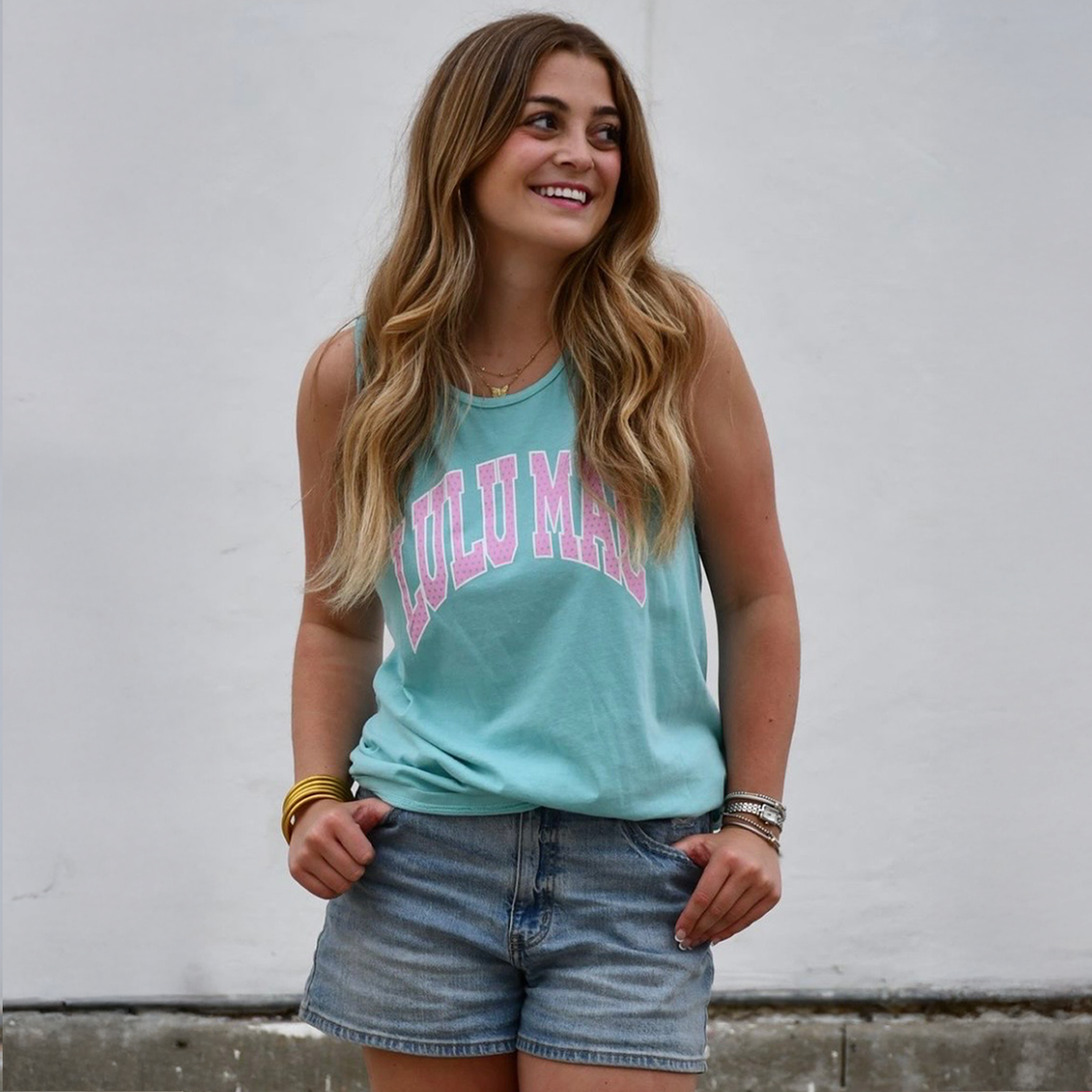 Stripe Lulu Mac Adult Comfort Colors Tank (multiple colors)