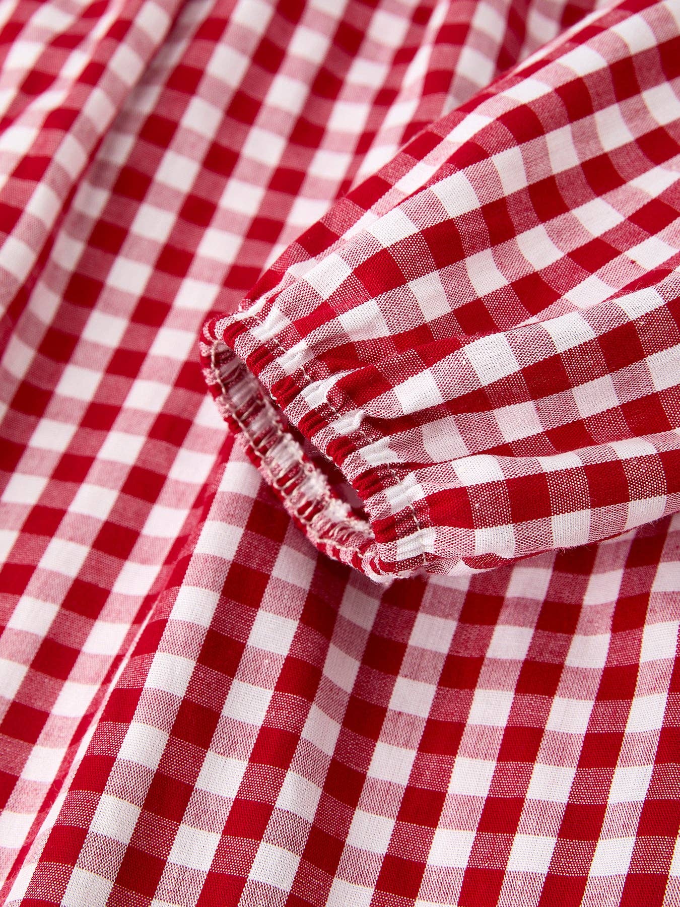 Christmas Embroidered Tree Plaid Girls Dress