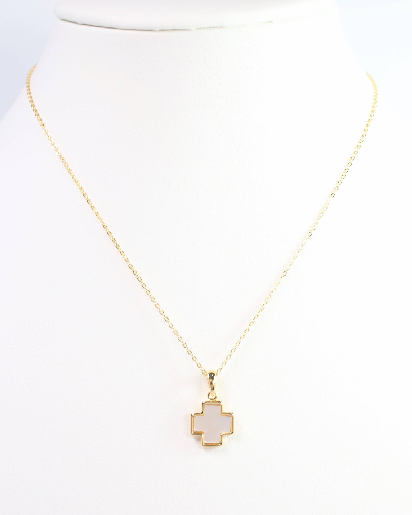 Shelby Cross Necklace Gold