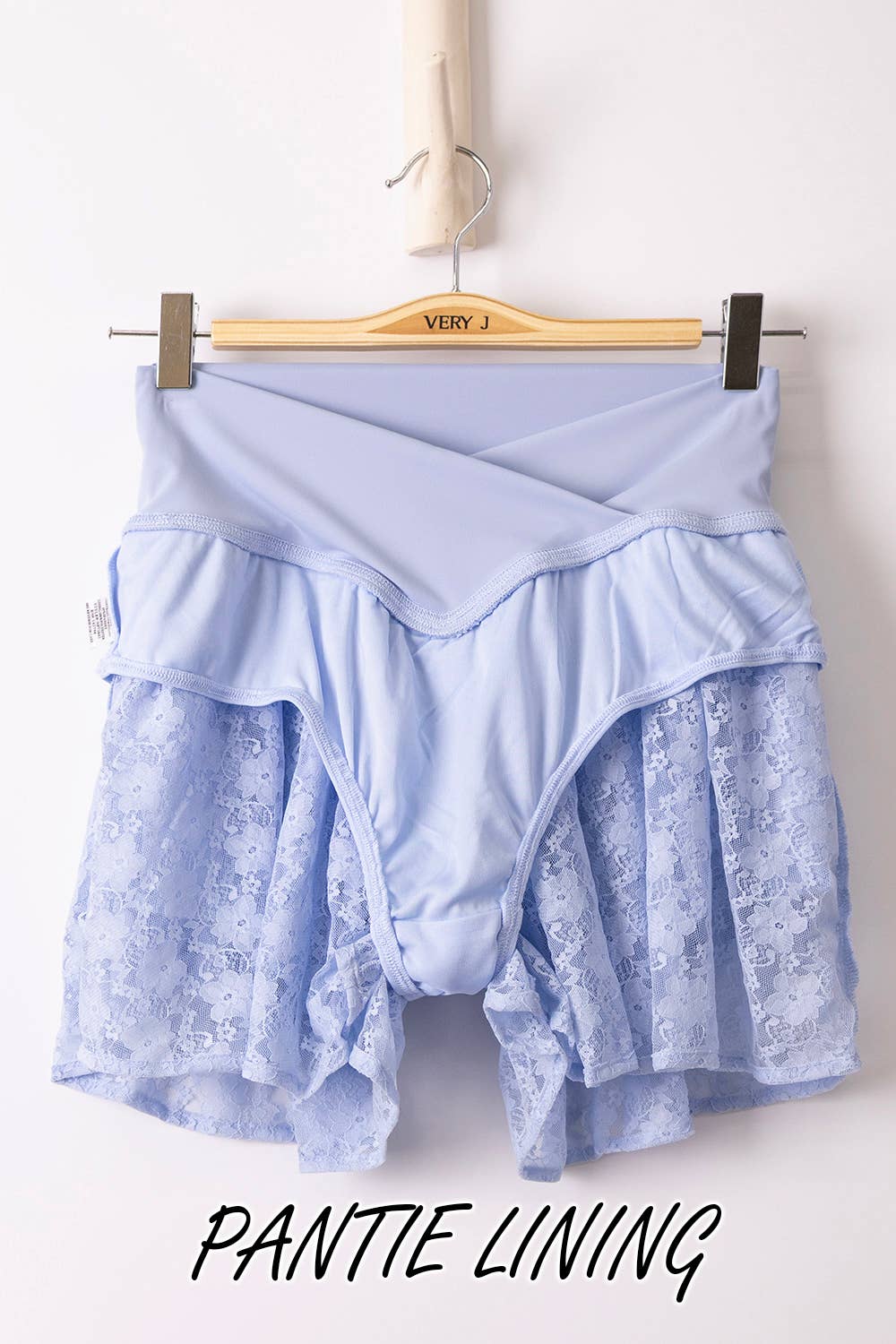 Double Layered Hem Lace Activewear Shorts