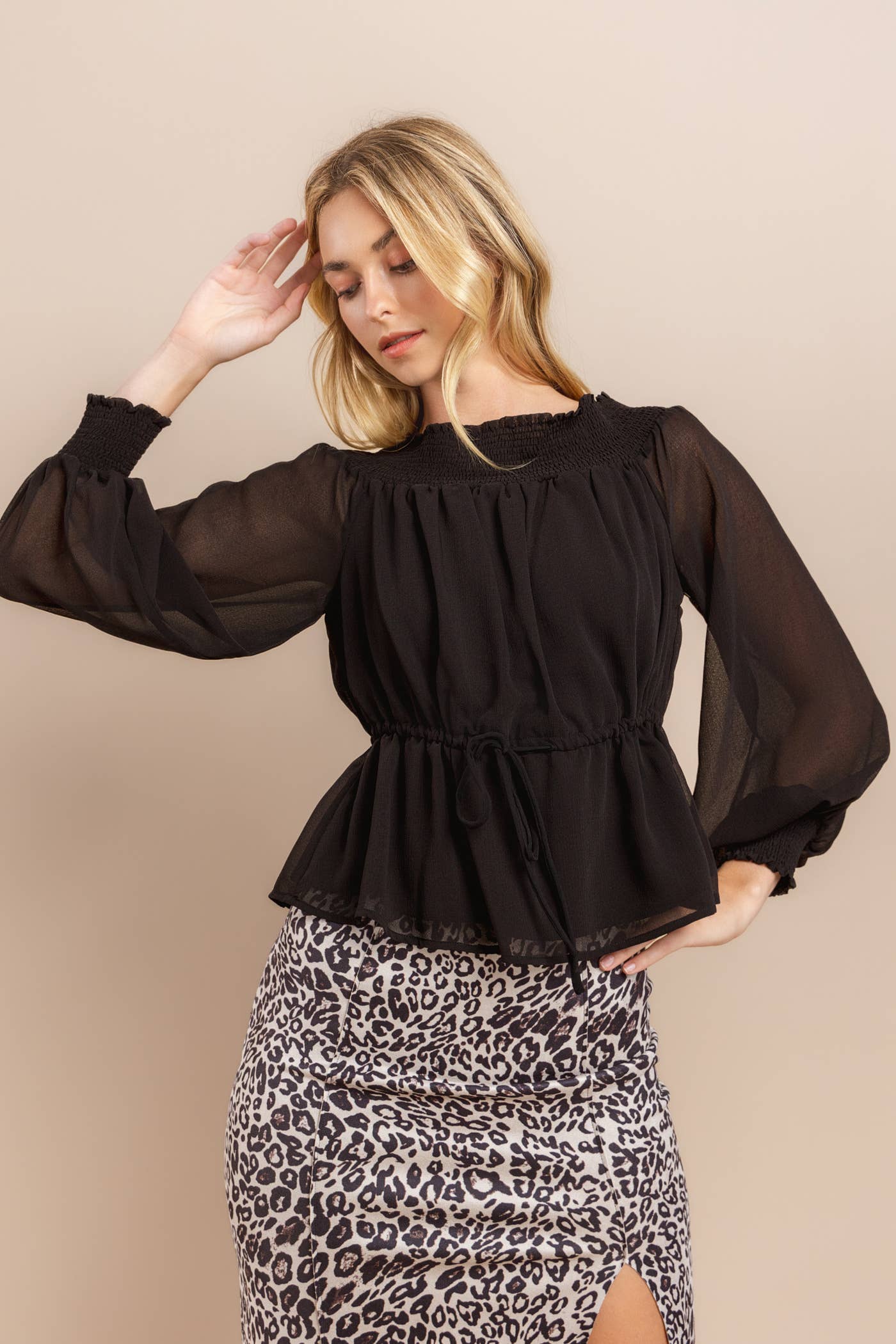 Off Shoulder Long Sleeve Top