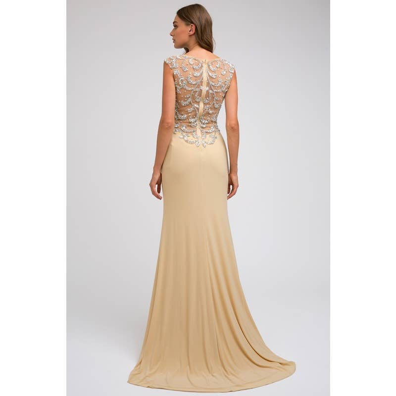 SLEEVELESS FITTED EVENING GOWN ~ X-Small
