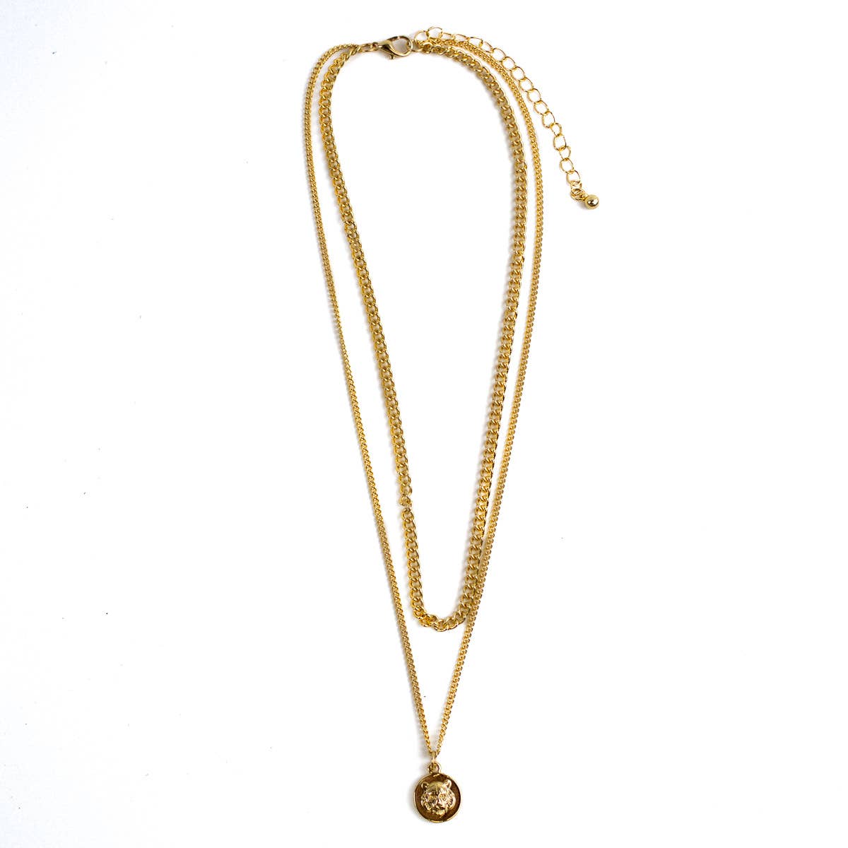 Tiger Layered Necklace Gold 14"/16"/17"
