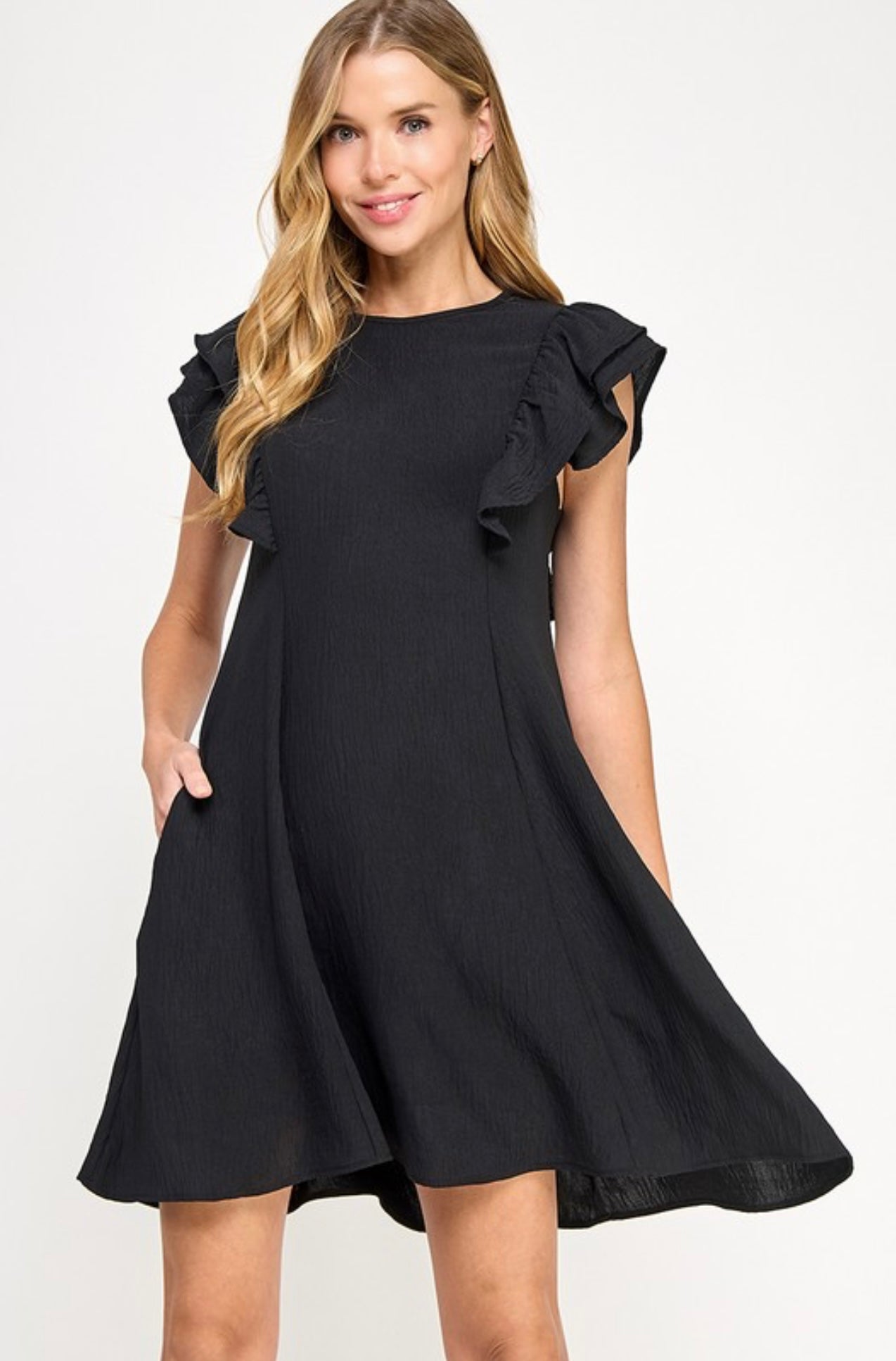 Zoey Ruffle Sleeve Dress