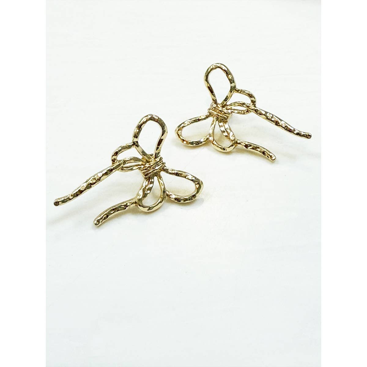 Hammered Bow Earrings