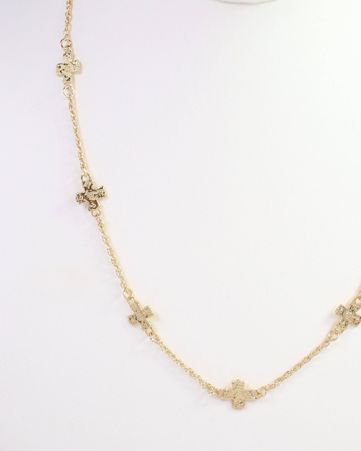 Caldwell Cross Necklace Gold: Default