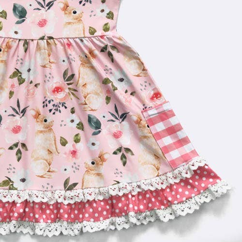 Coral Rabbit Girls Dress