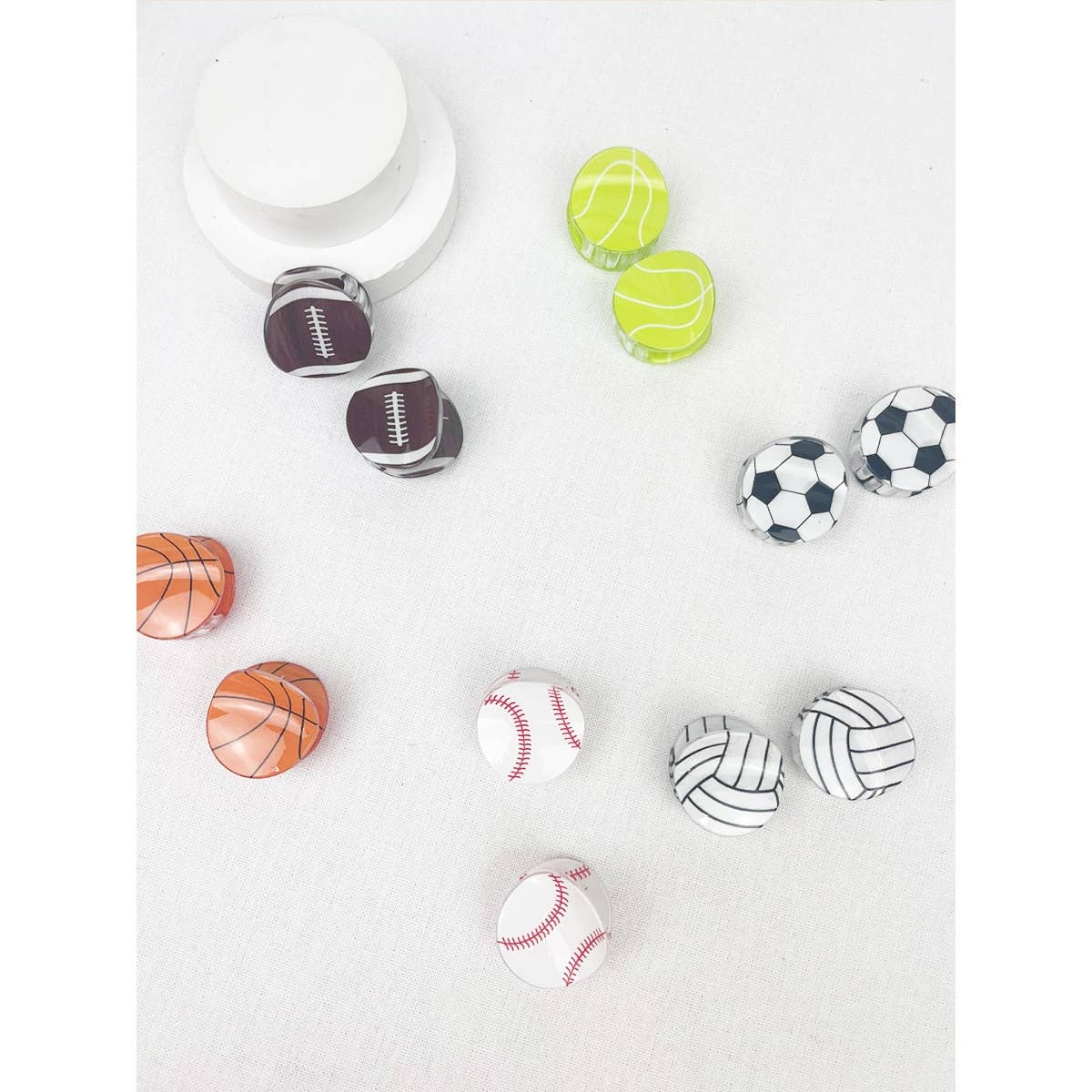 Sports Ball Theme Medium Size Claw Clips
