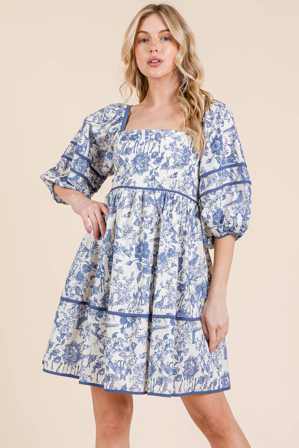 Floral Tiered Mini Dress