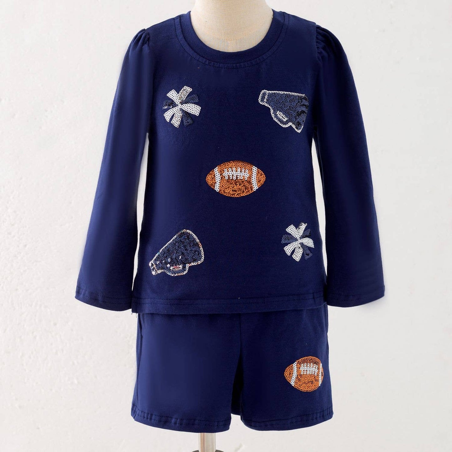 Girls Navy Sparkle Cheer Set