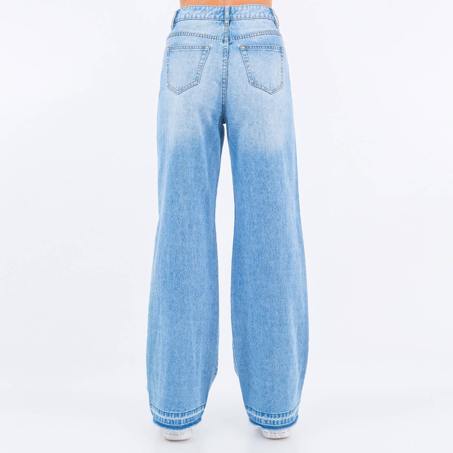 WIDE LEG RELEASED HEM JEANS