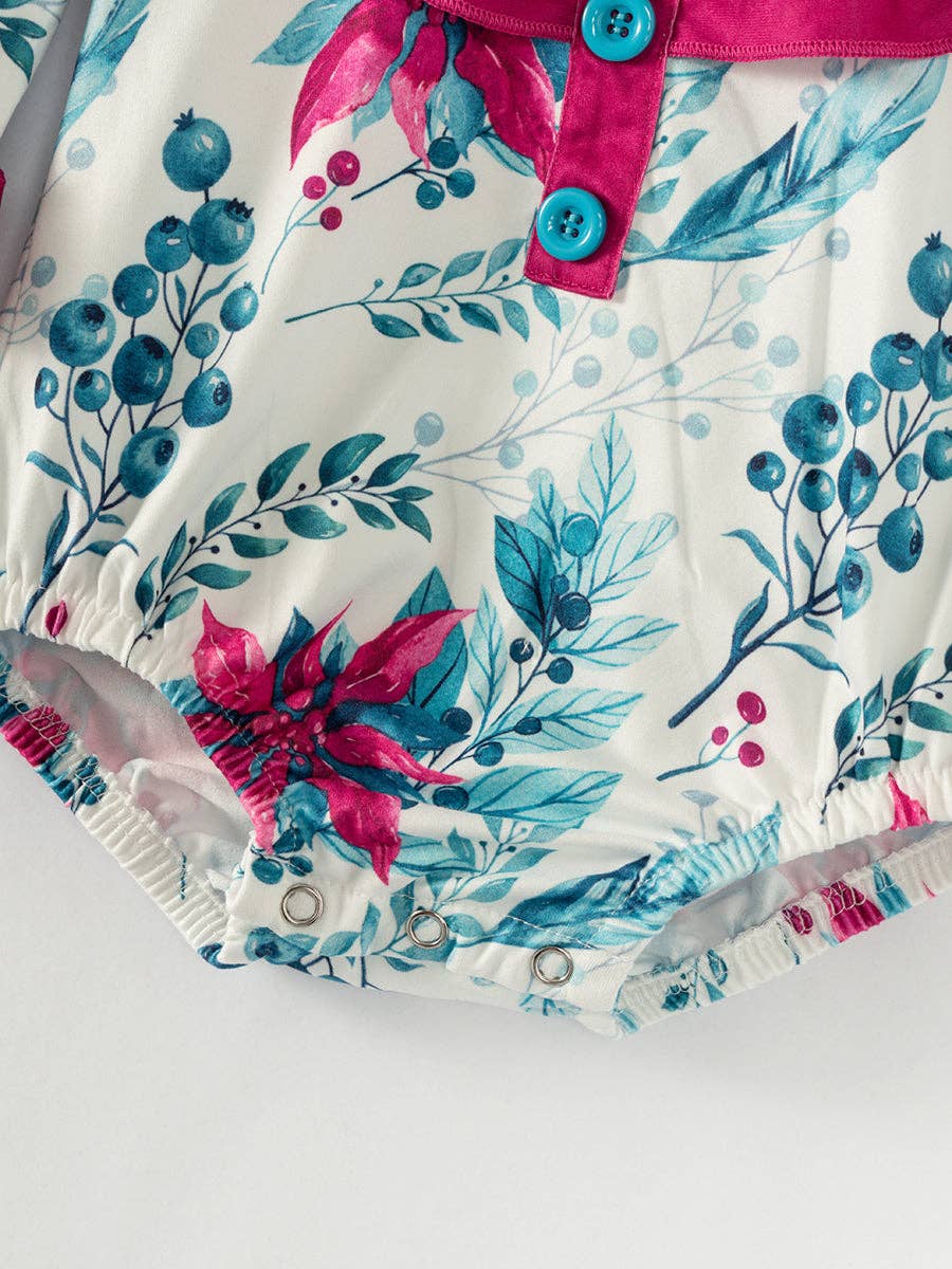 Flower Ruffle Baby Girl Romper