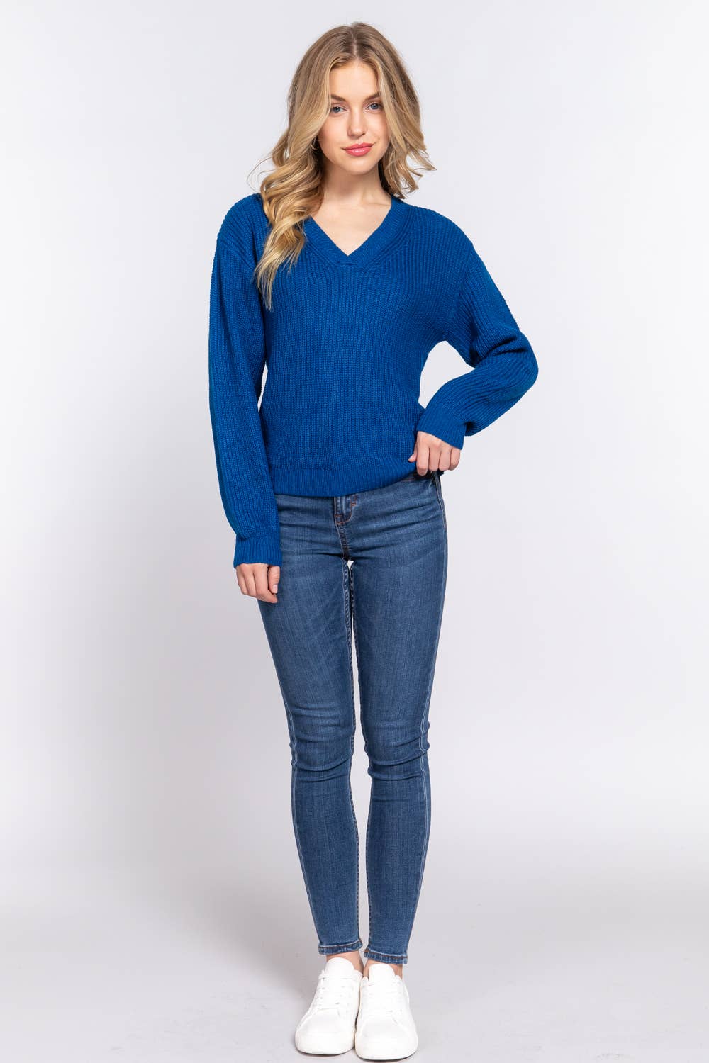 Long Sleeve V-neck Sweater