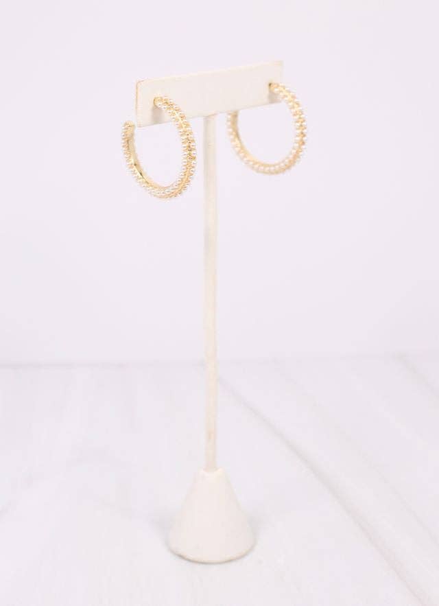 Woodard Pearl Hoop Earring