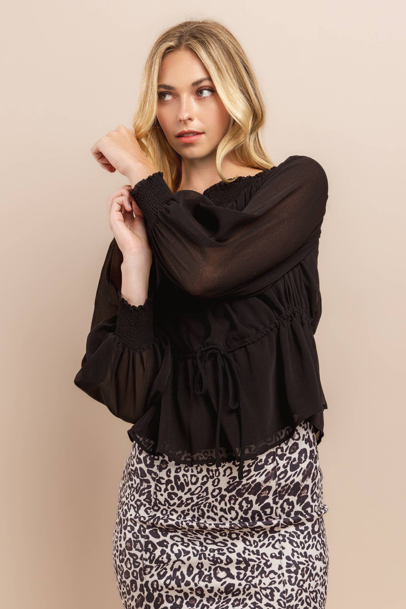 Off Shoulder Long Sleeve Top
