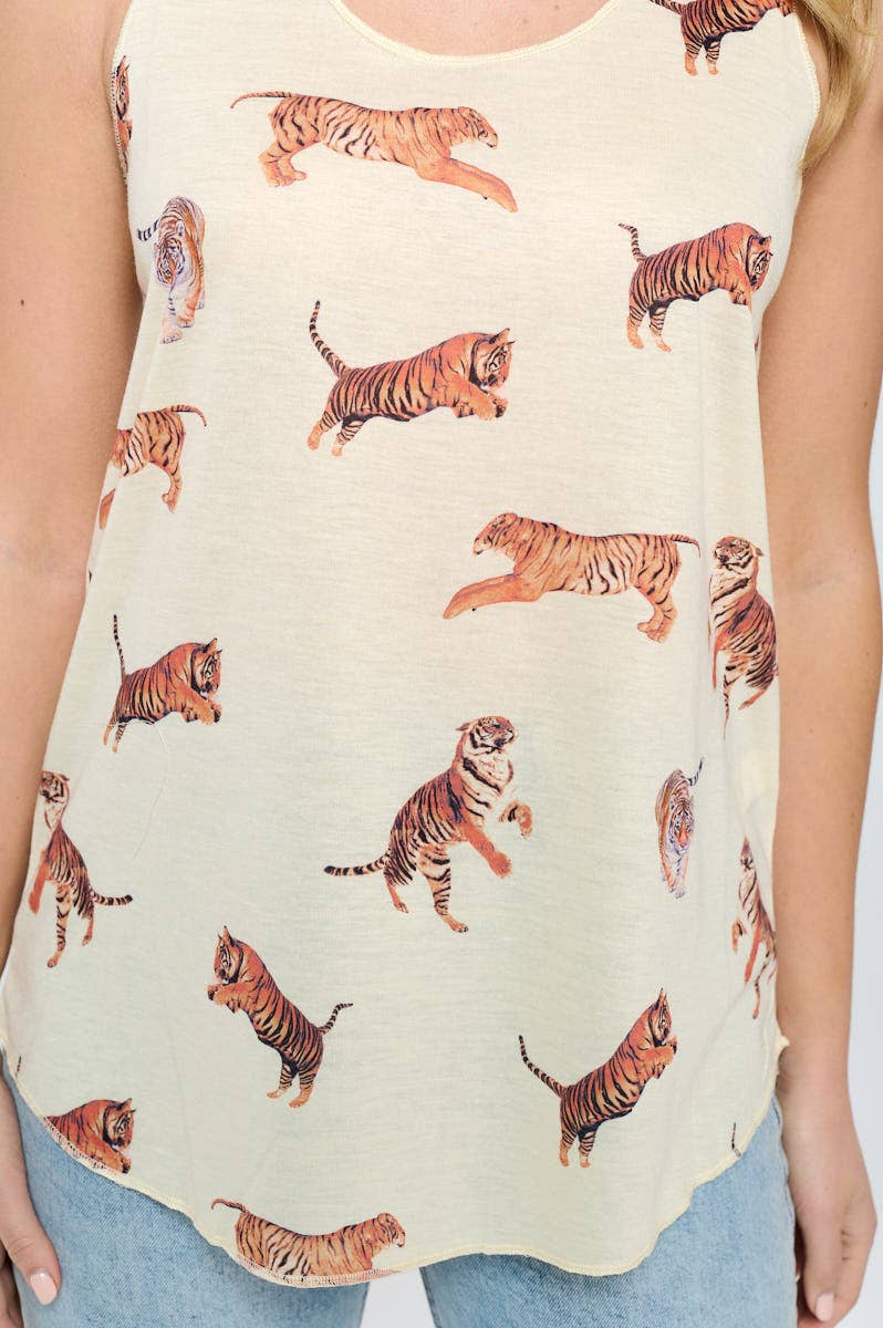 ALL OVER TIGER PRINT CLASSIC TANK TOP