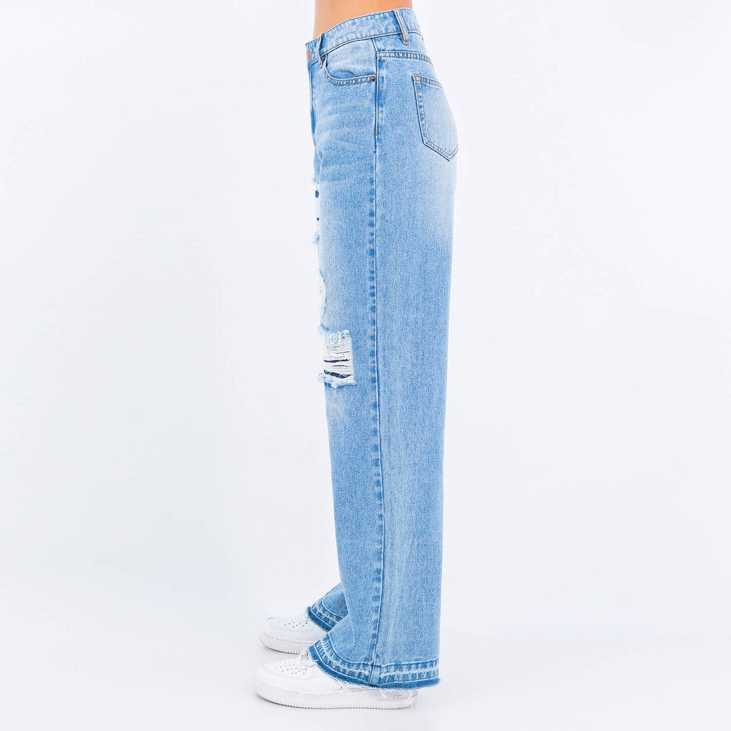 WIDE LEG RELEASED HEM JEANS