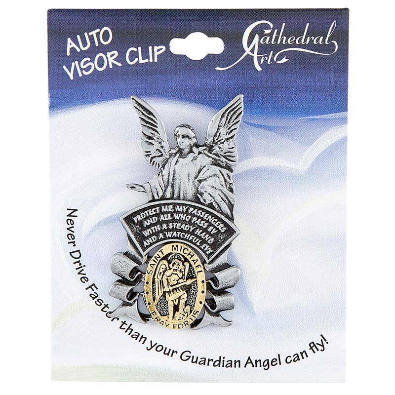 St Mchl/Guard Angel Visor Clip