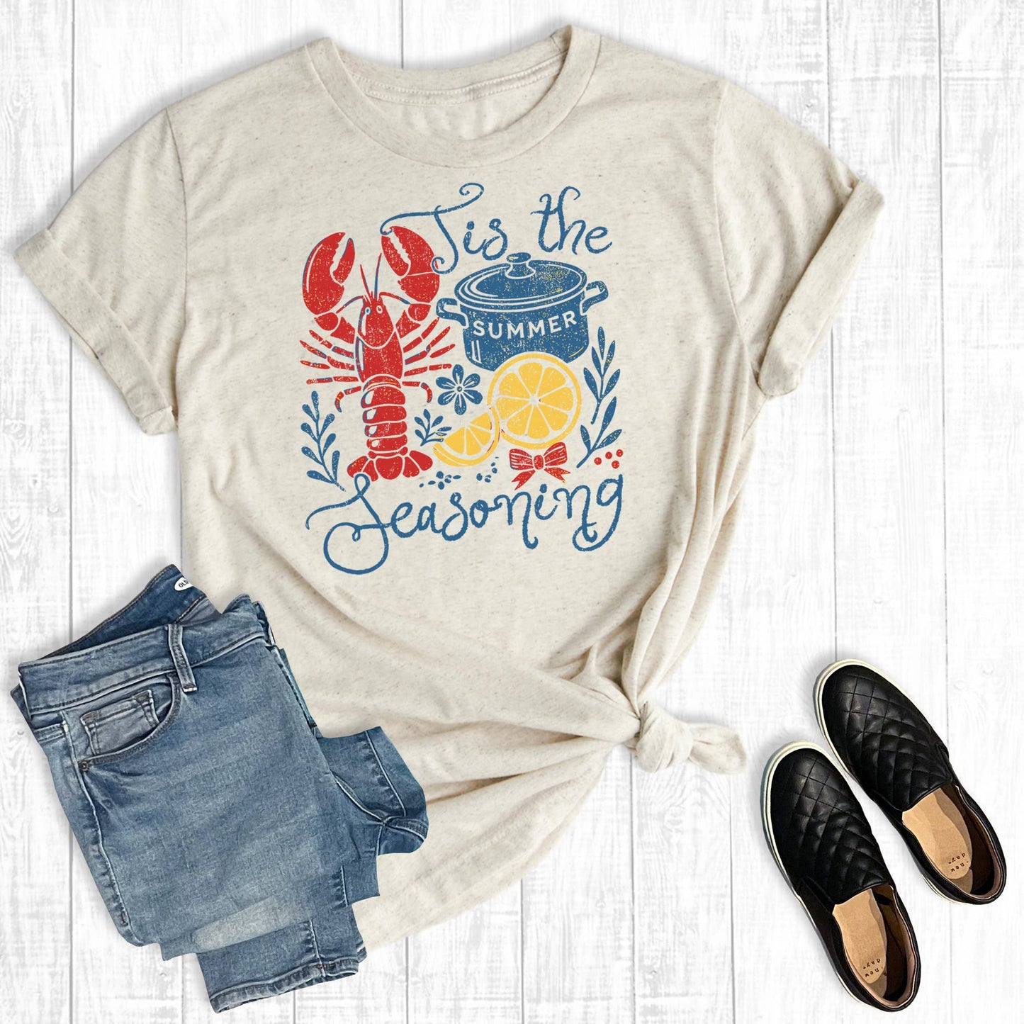 Crawfish Boil Tis The Seasoning Graphic Tee
