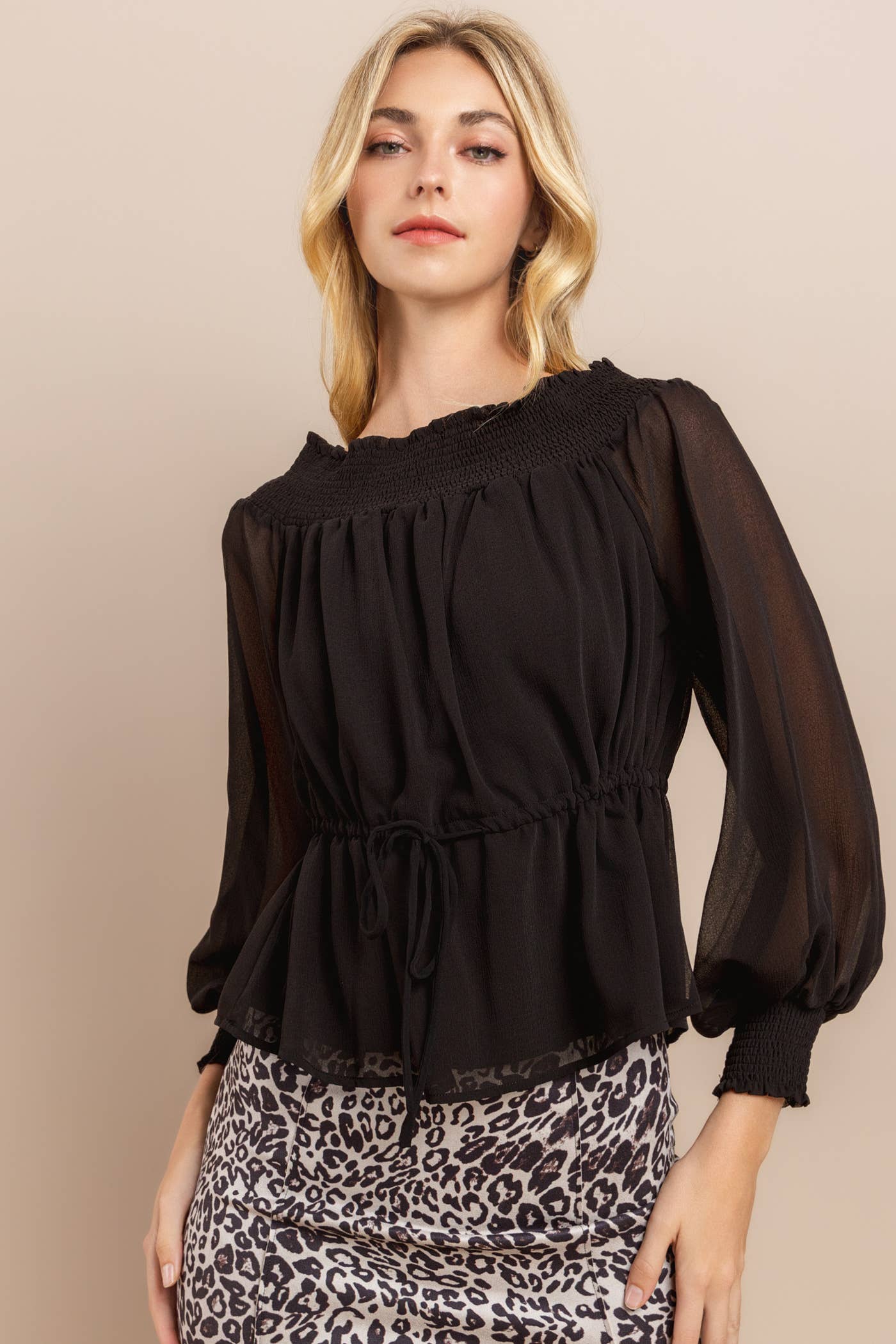Off Shoulder Long Sleeve Top