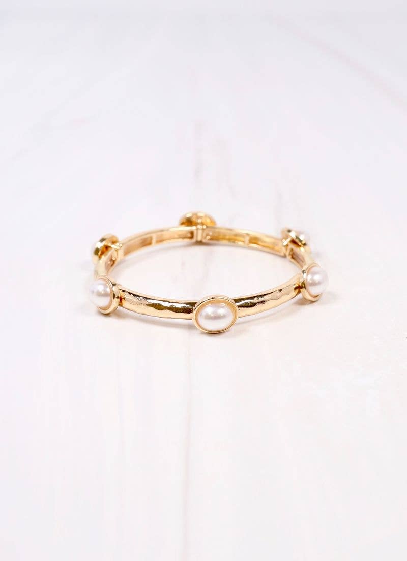 Piers Stretch Bracelet with Pearls