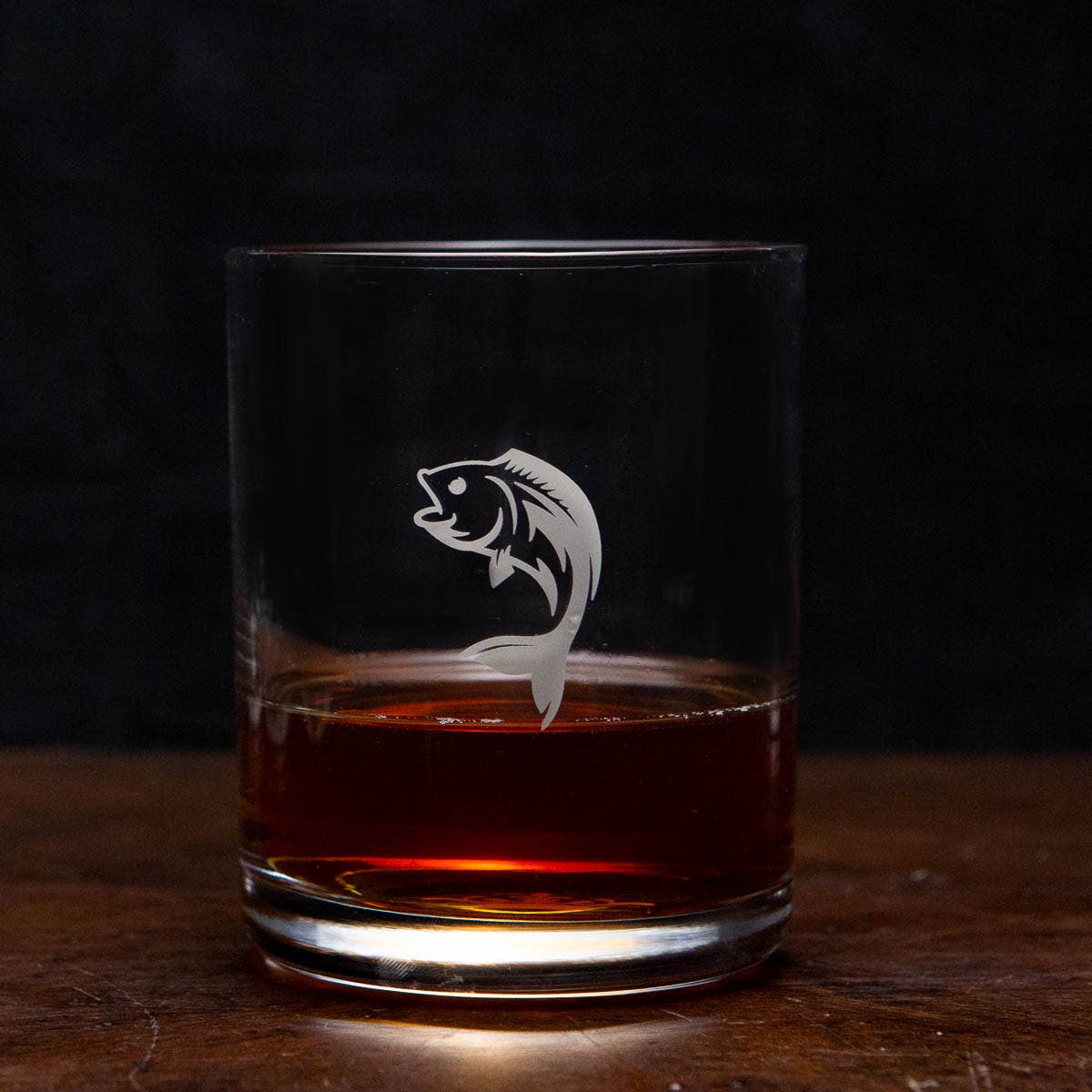 Fish Rocks Glass Gift Set Clear 13oz