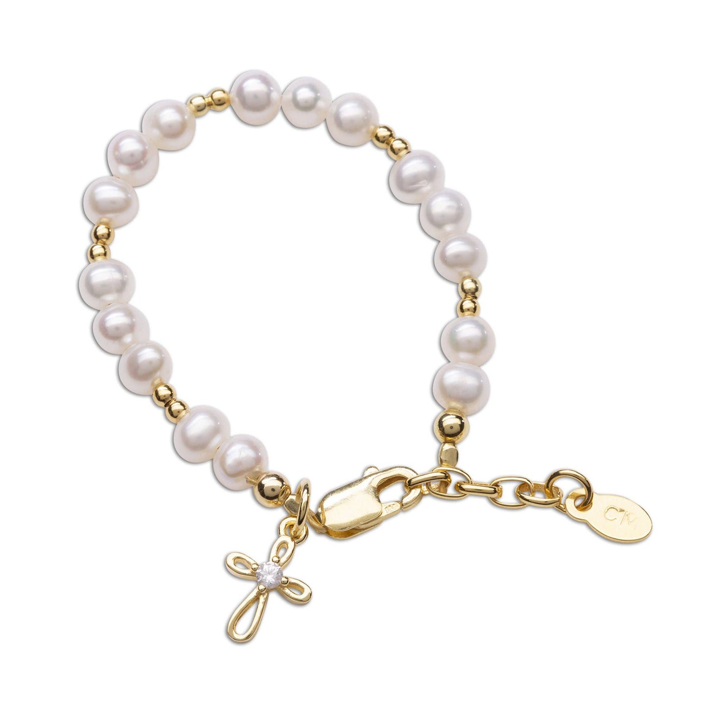 Mae - 14K Gold-Plated Baby & Kids Bracelet w Cross