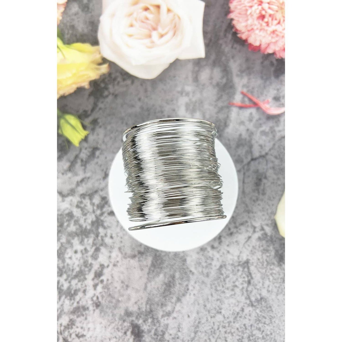 MULTI LAYER SHINNY WIRE WRAP BRACELET