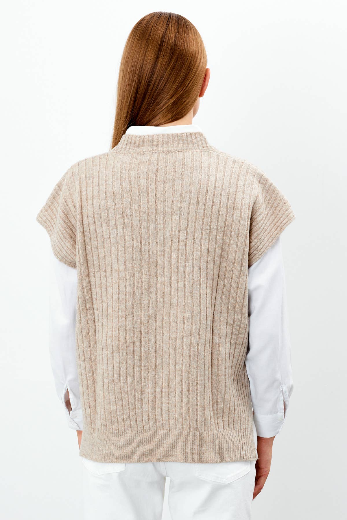 Knit Sweater Vest V Neck Oversized