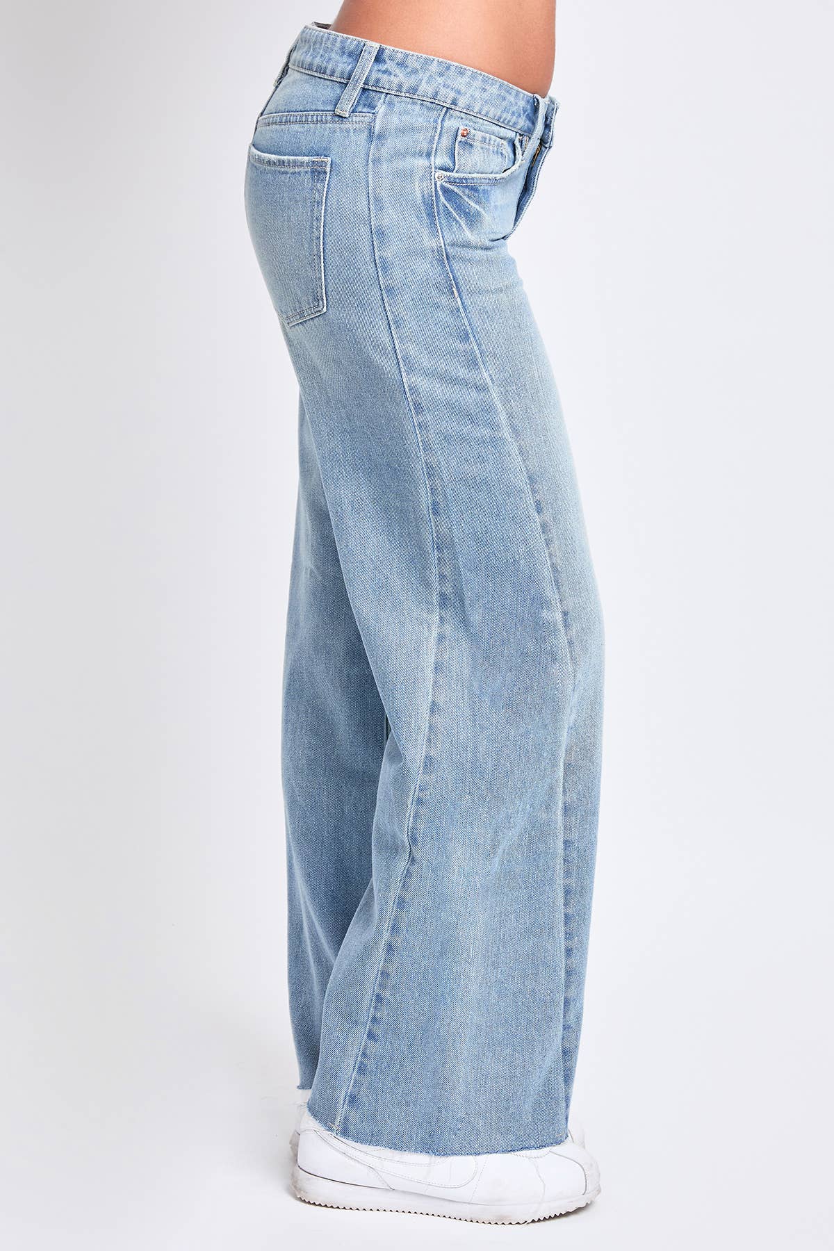 Relaxed Fit Detailed Wide Leg Rigid Jeans