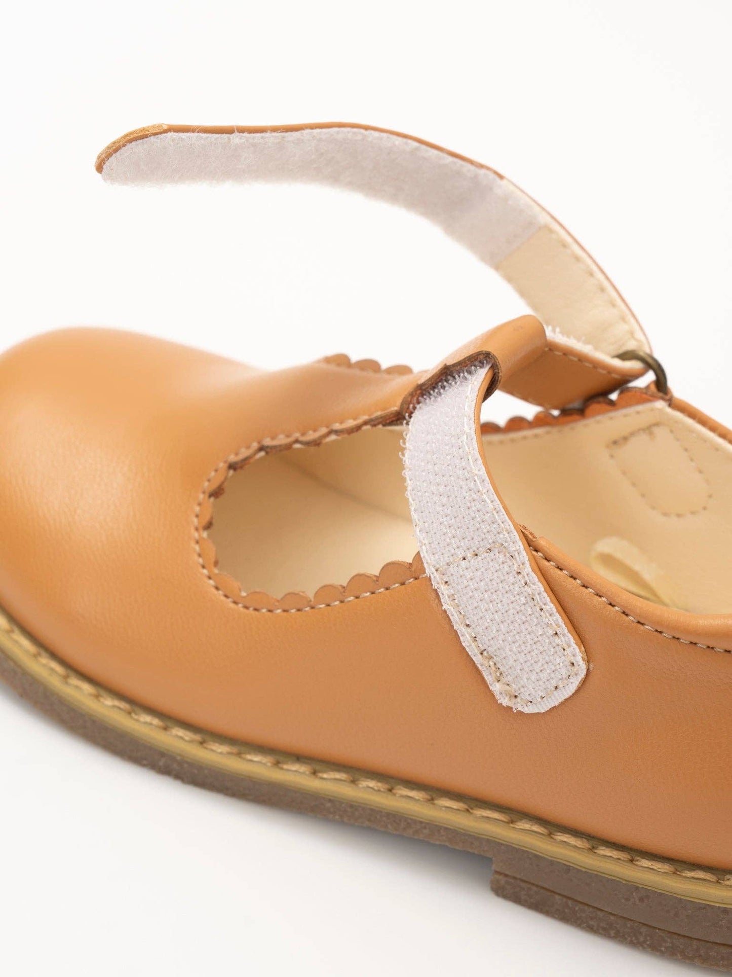 T-Strap Mary Jane Hard Sole Shoes: Hazlenut