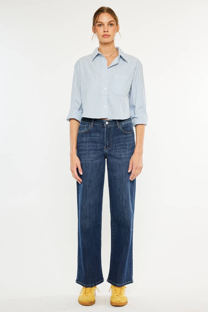 HIGH RISE WIDE LEG Dark KanCan