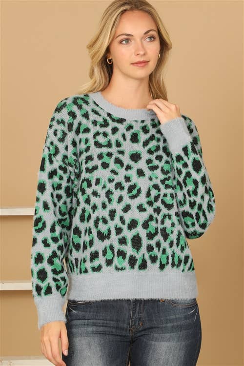 Furry Leopard Sweater